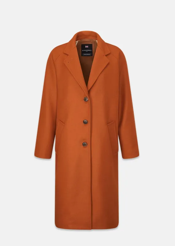 Women's Chesterfield Overcoat Orange made by Gloverall