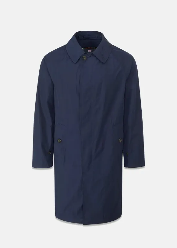Men's Blake Raincoat with Detachable Warmer Navy made by Gloverall