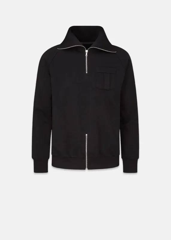 Men's Military Zip Sweatshirt Black made by Gloverall