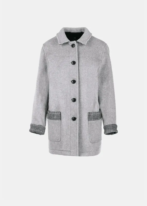 Women's George Jacket Silver Prince of Wales made by Gloverall