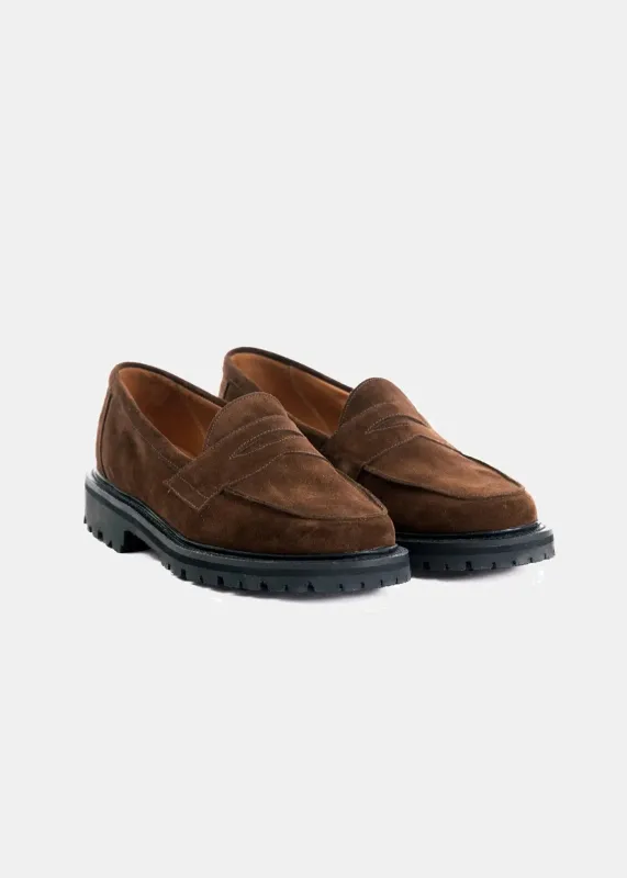 Men's Robert Loafers Brown Suede made by Gloverall