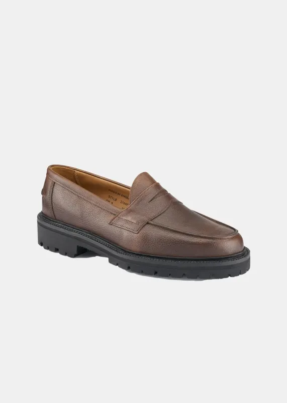 Men's Robert Loafers Brown Leather made by Gloverall