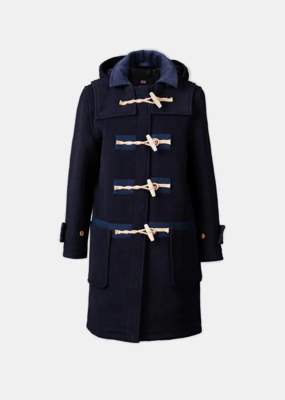 Women's Collared Alison Duffle Coat Navy sold by Gloverall