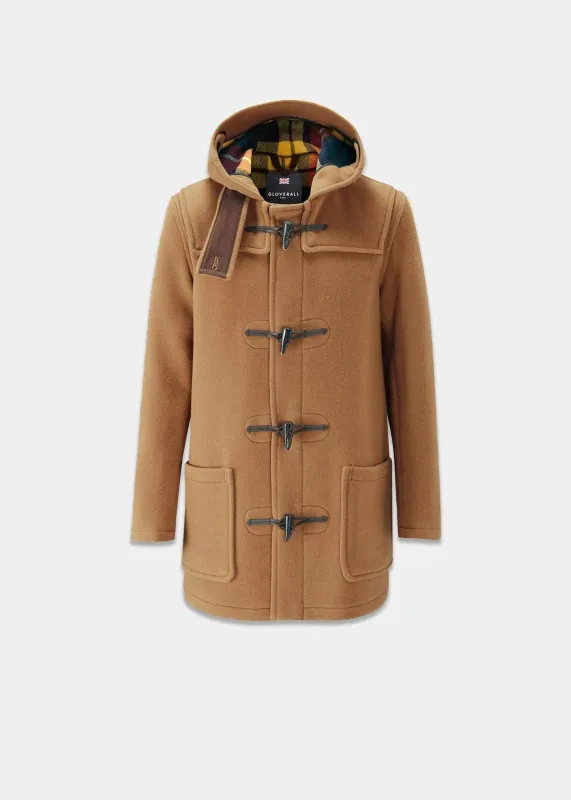 Men's Mid-Length Morris Duffle Coat Camel Buchanan sold by Gloverall