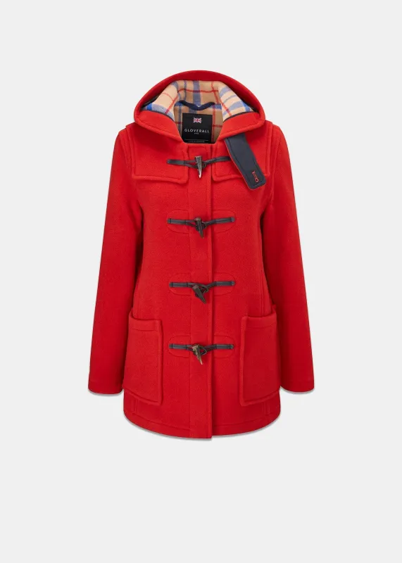 Women's Short Slim Fit Freda Duffle Coat Red Thomson sold by Gloverall