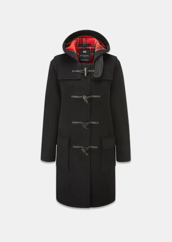Women's Freda Duffle Coat Black Stewart made by Gloverall