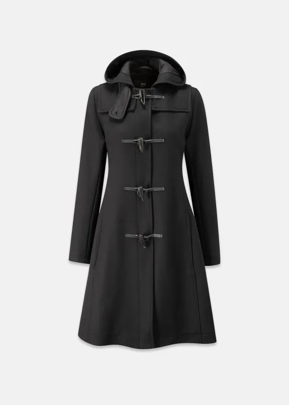 Women's Swing Duffle Coat Black made by Gloverall