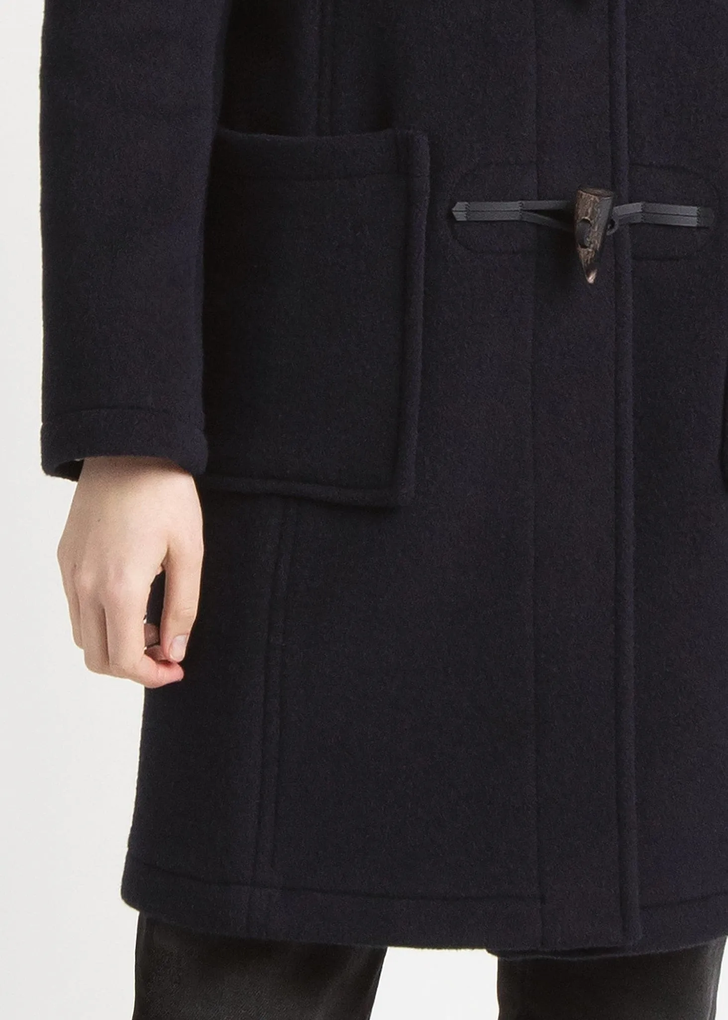 Women's Long Slim Fit Freda Duffle Coat Navy Royal Stewart sold by Gloverall product image thumbnail 3