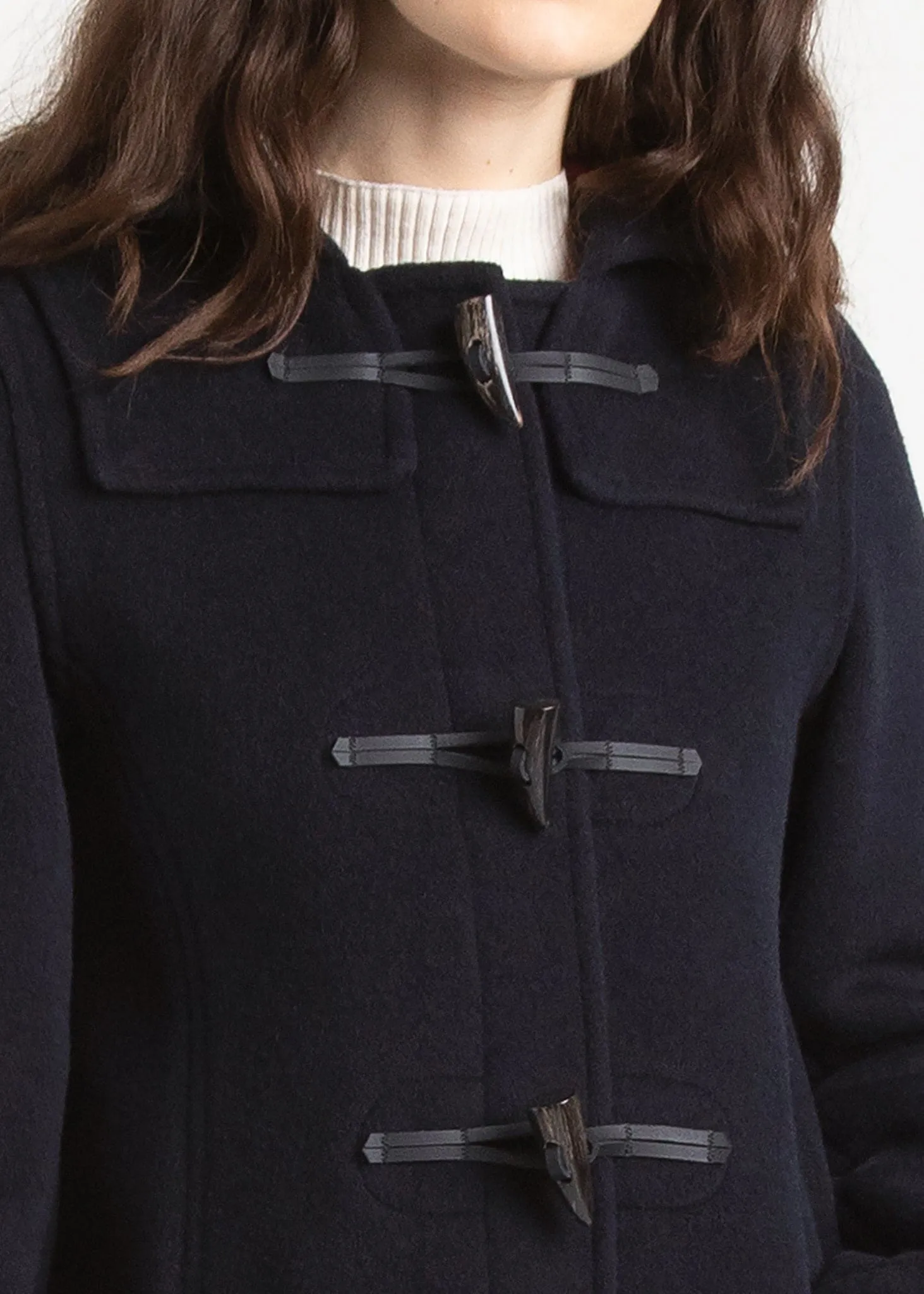 Women's Long Slim Fit Freda Duffle Coat Navy Royal Stewart sold by Gloverall product image thumbnail 2