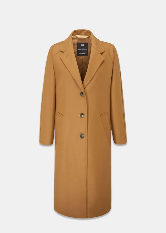 Women's Chesterfield Overcoat Camel made by Gloverall