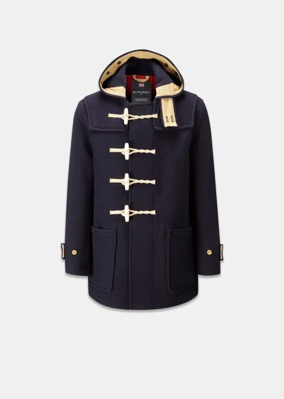 Men's Mid-Length Monty Duffle Coat with Union Jack Lining Navy sold by Gloverall