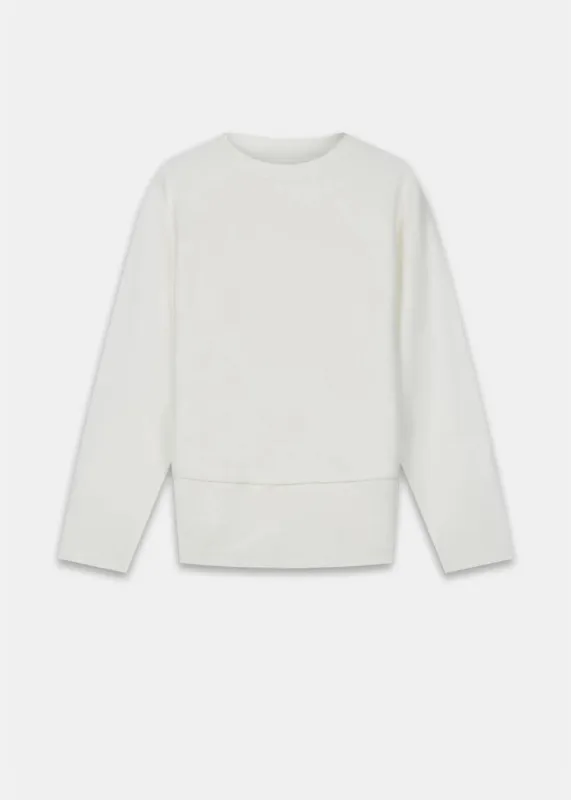 Men's Gloverall x Les Basics Le Boat Neck Sweat White sold by Gloverall