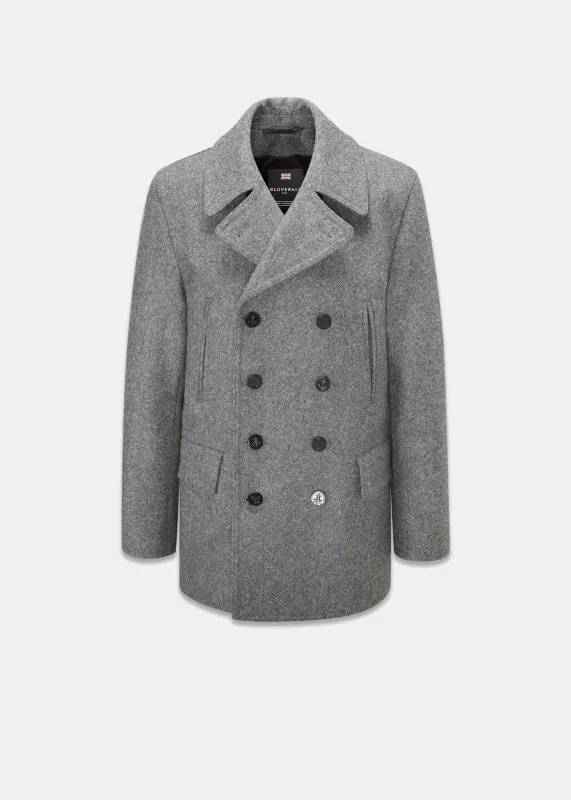 Men's Churchill Peacoat Grey made by Gloverall