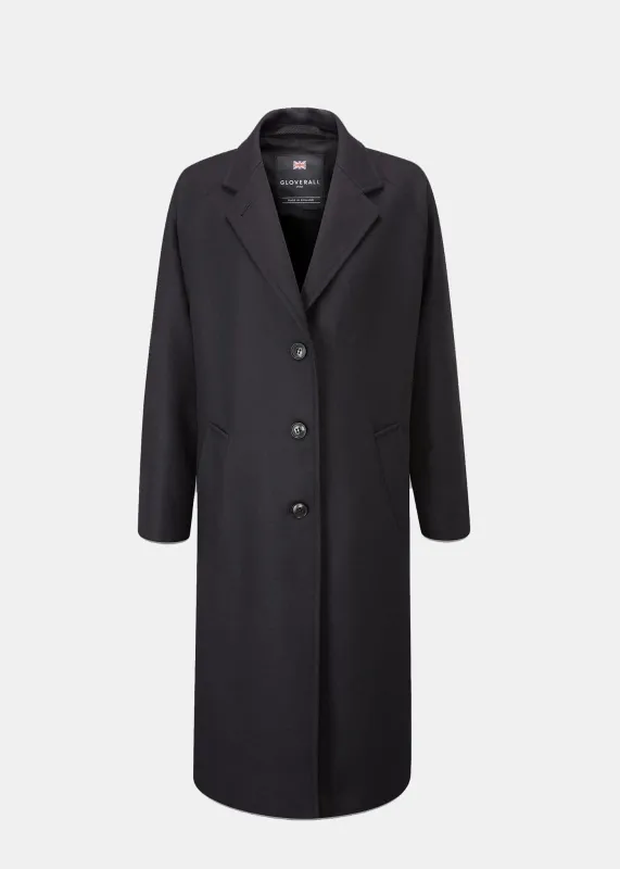 Women's Chesterfield Overcoat Navy made by Gloverall