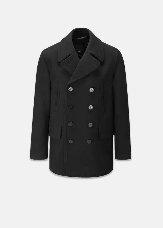 Men's Churchill Peacoat Black made by Gloverall