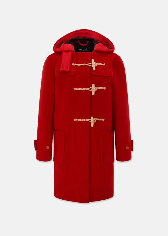 Women's Original Monty Duffle Coat FC Red made by Gloverall