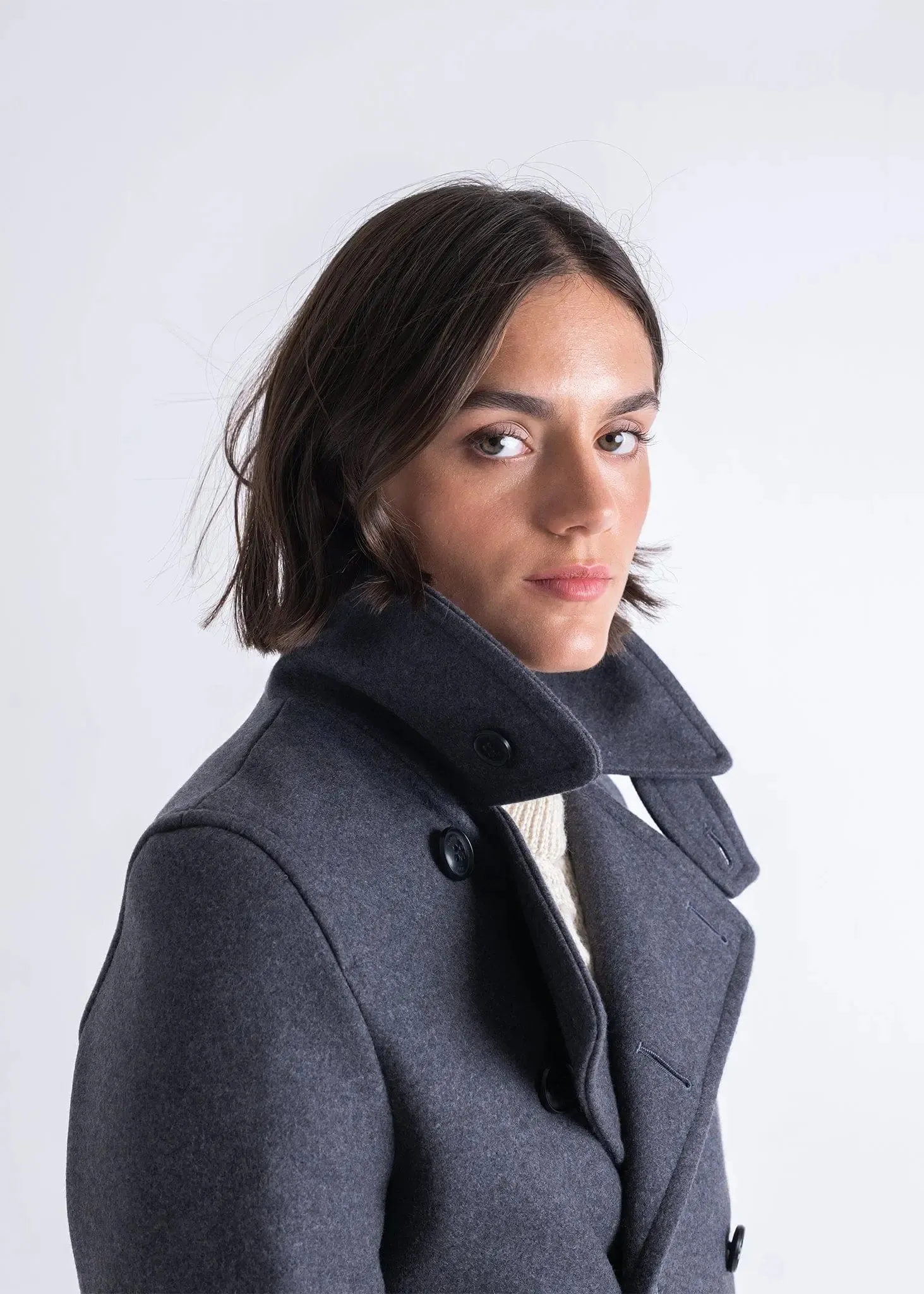 Women's Ellen Peacoat Grey sold by Gloverall product image thumbnail 4