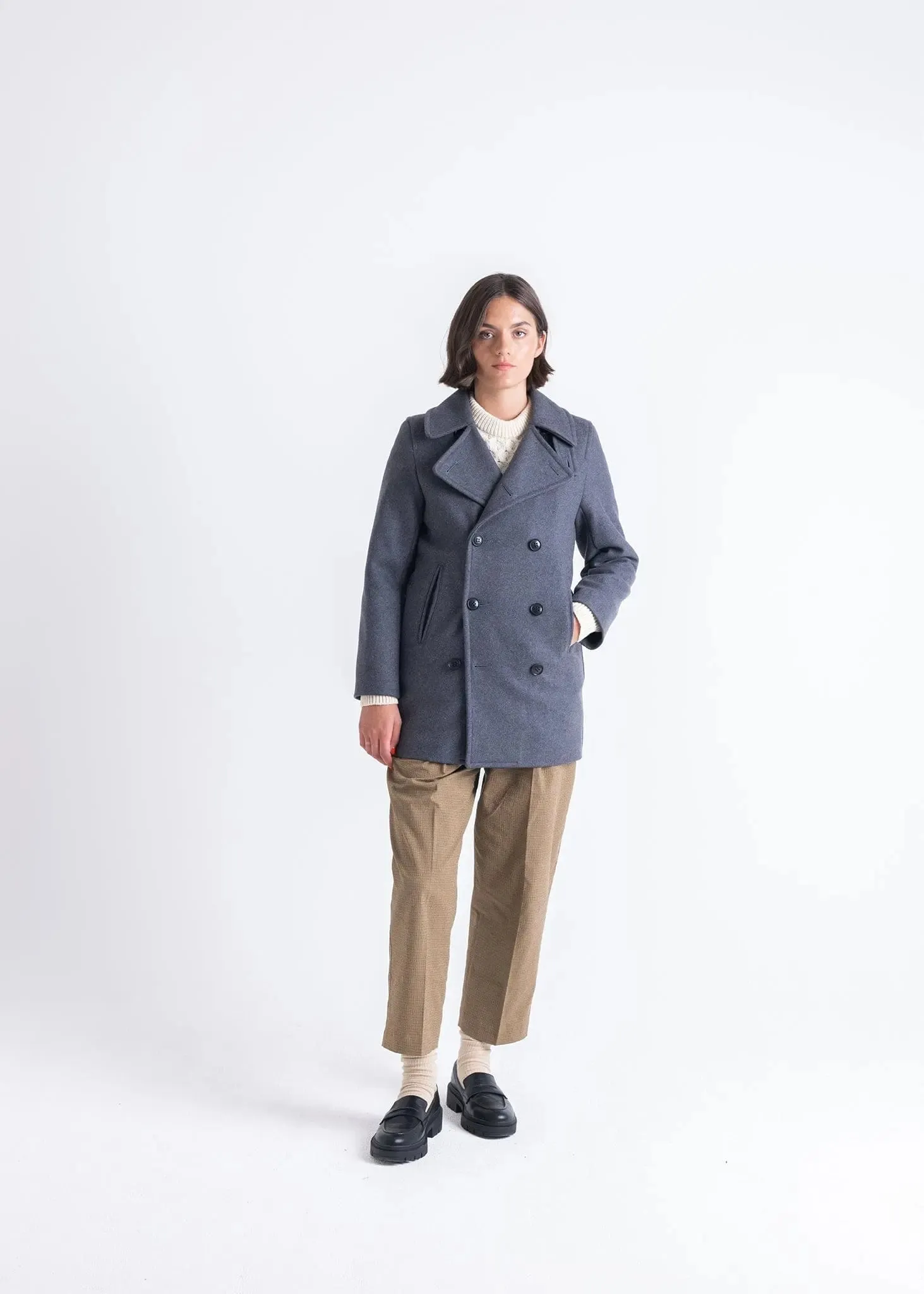 Women's Ellen Peacoat Grey sold by Gloverall product image thumbnail 3