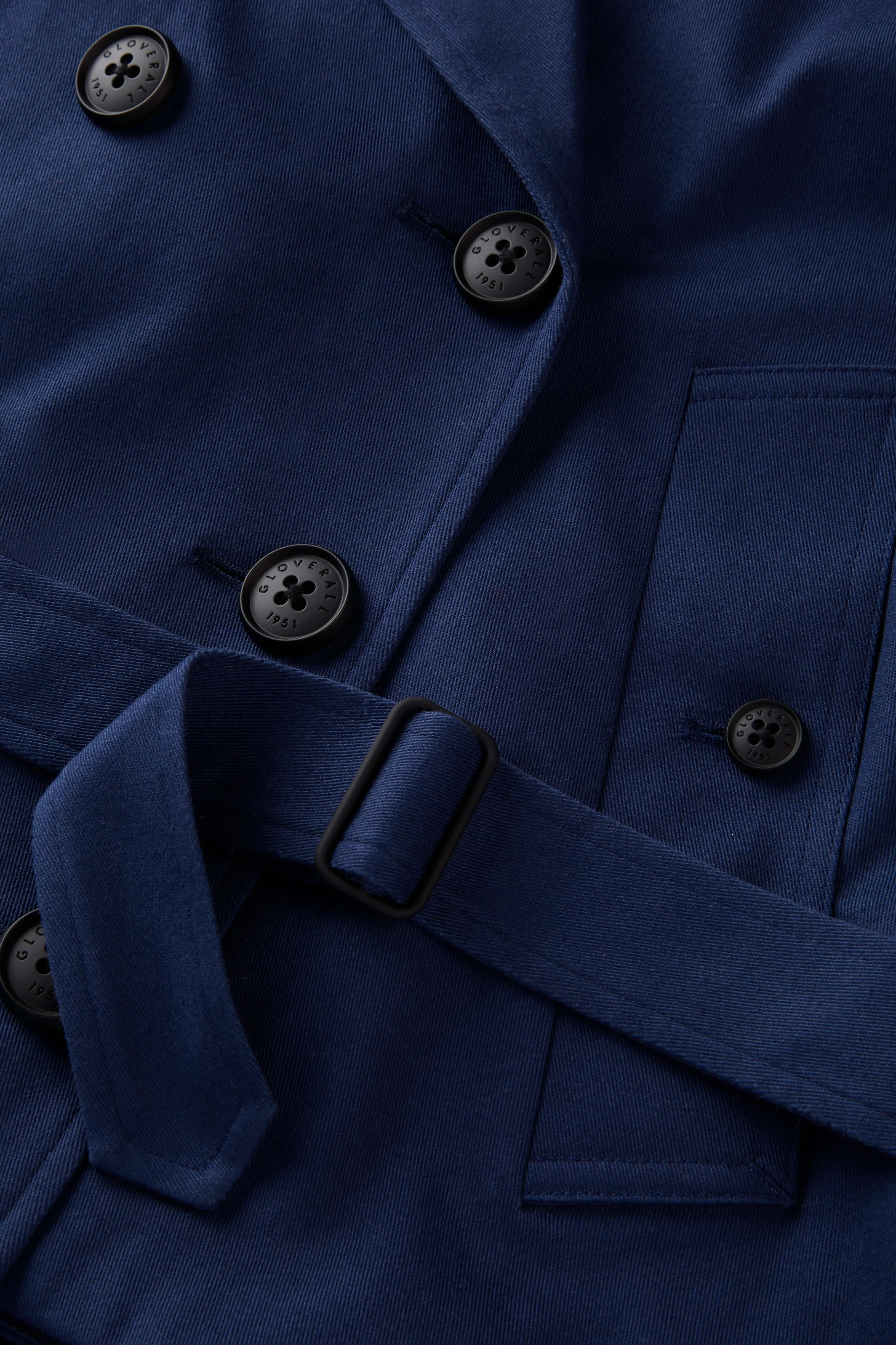 Women's Bacall Cropped Trench Navy sold by Gloverall product image thumbnail 4