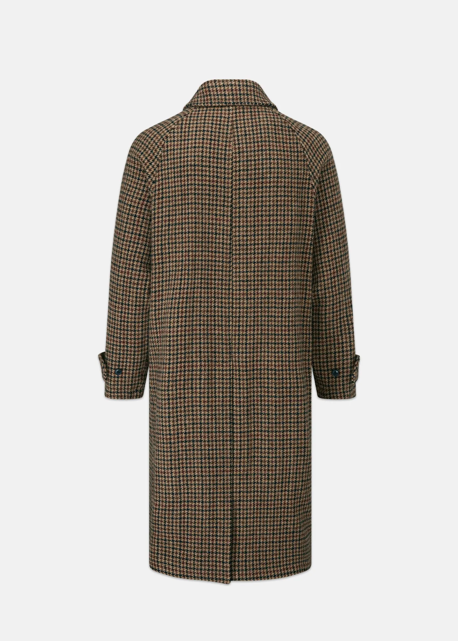Men's Hynes Harris Tweed Overcoat Brown Houndstooth sold by Gloverall product image thumbnail 3