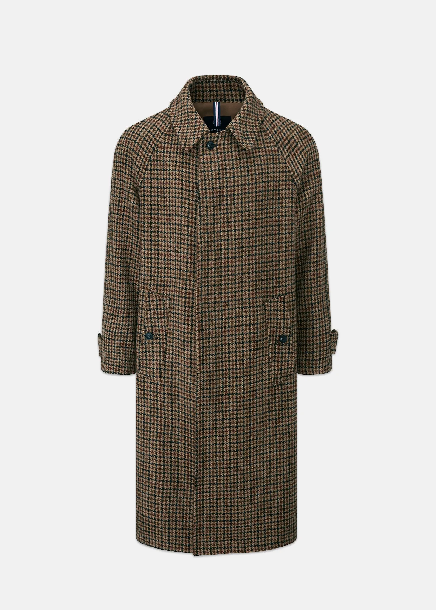 Men's Hynes Harris Tweed Overcoat Brown Houndstooth sold by Gloverall product image thumbnail 2