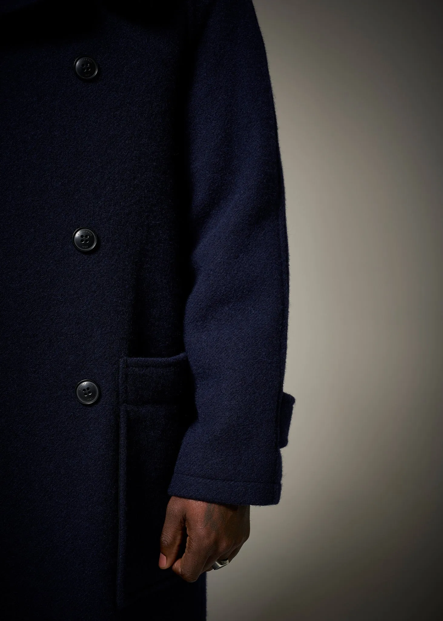 Men's Horatio Overcoat Navy sold by Gloverall product image thumbnail 5