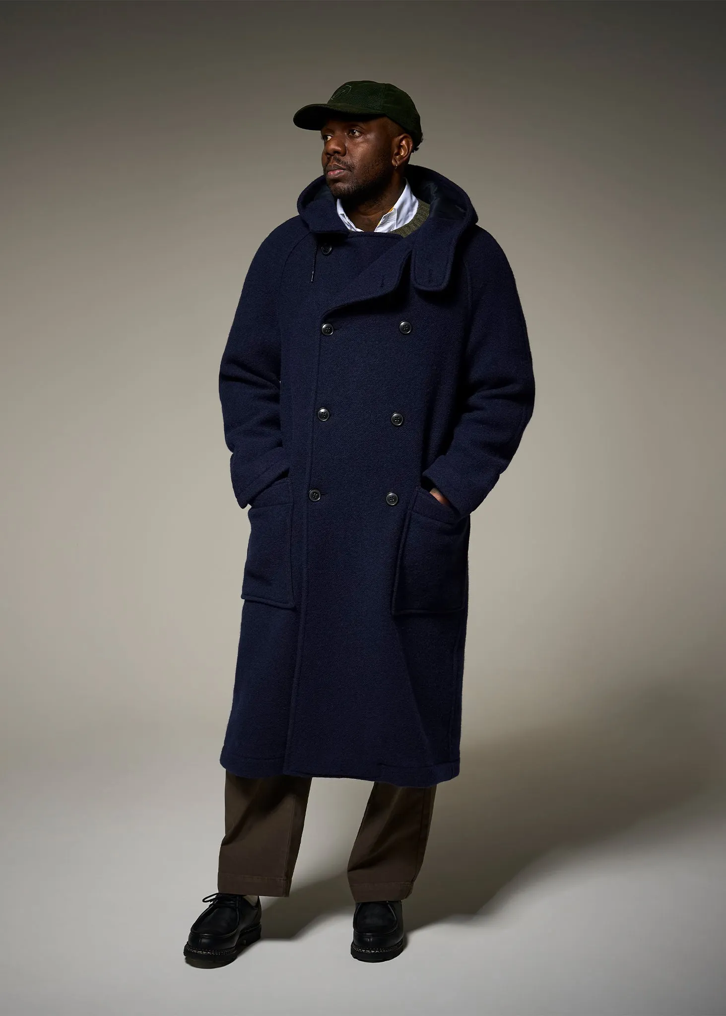 Men's Horatio Overcoat Navy sold by Gloverall product image thumbnail 3