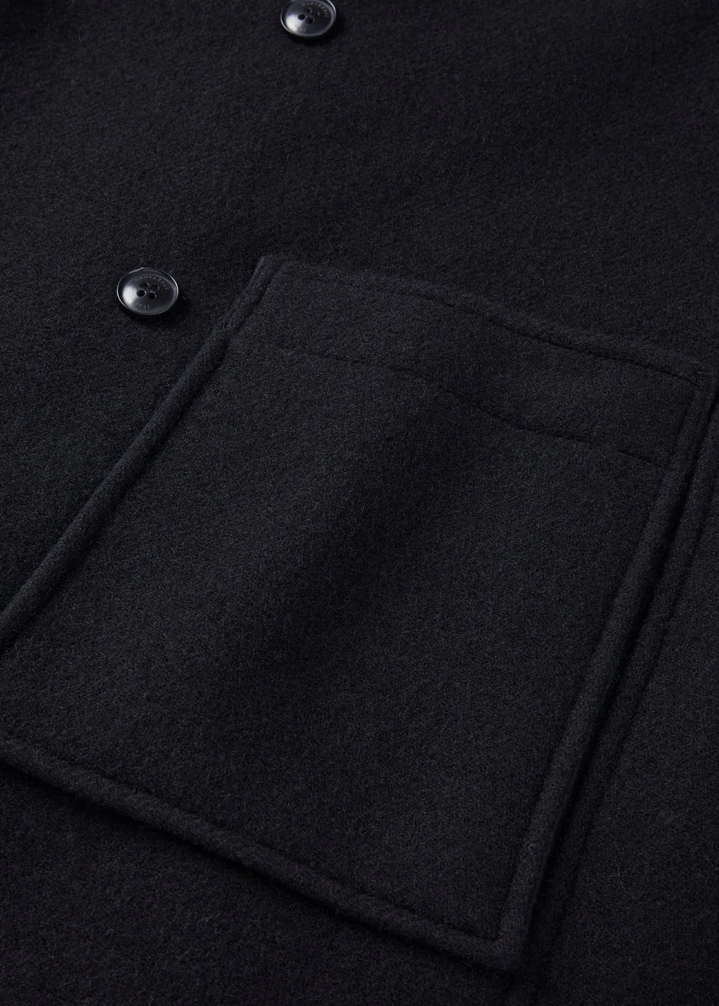 Men's Horatio Overcoat Black sold by Gloverall product image thumbnail 4