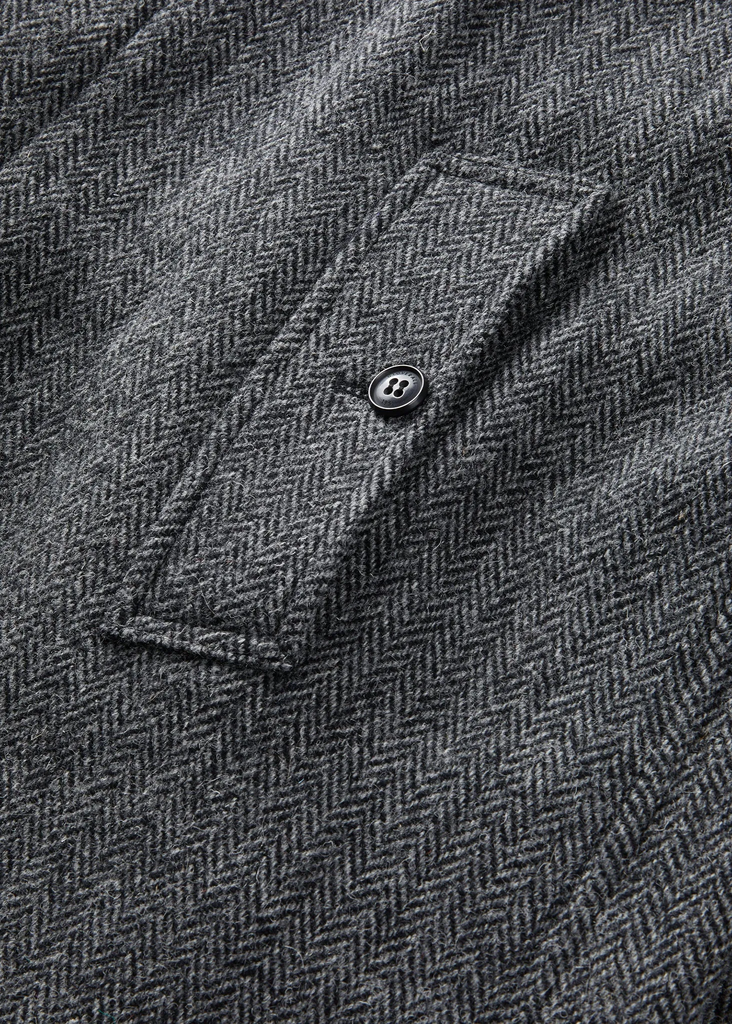 Men's Hynes Harris Tweed Overcoat Charcoal Herringbone sold by Gloverall product image thumbnail 3