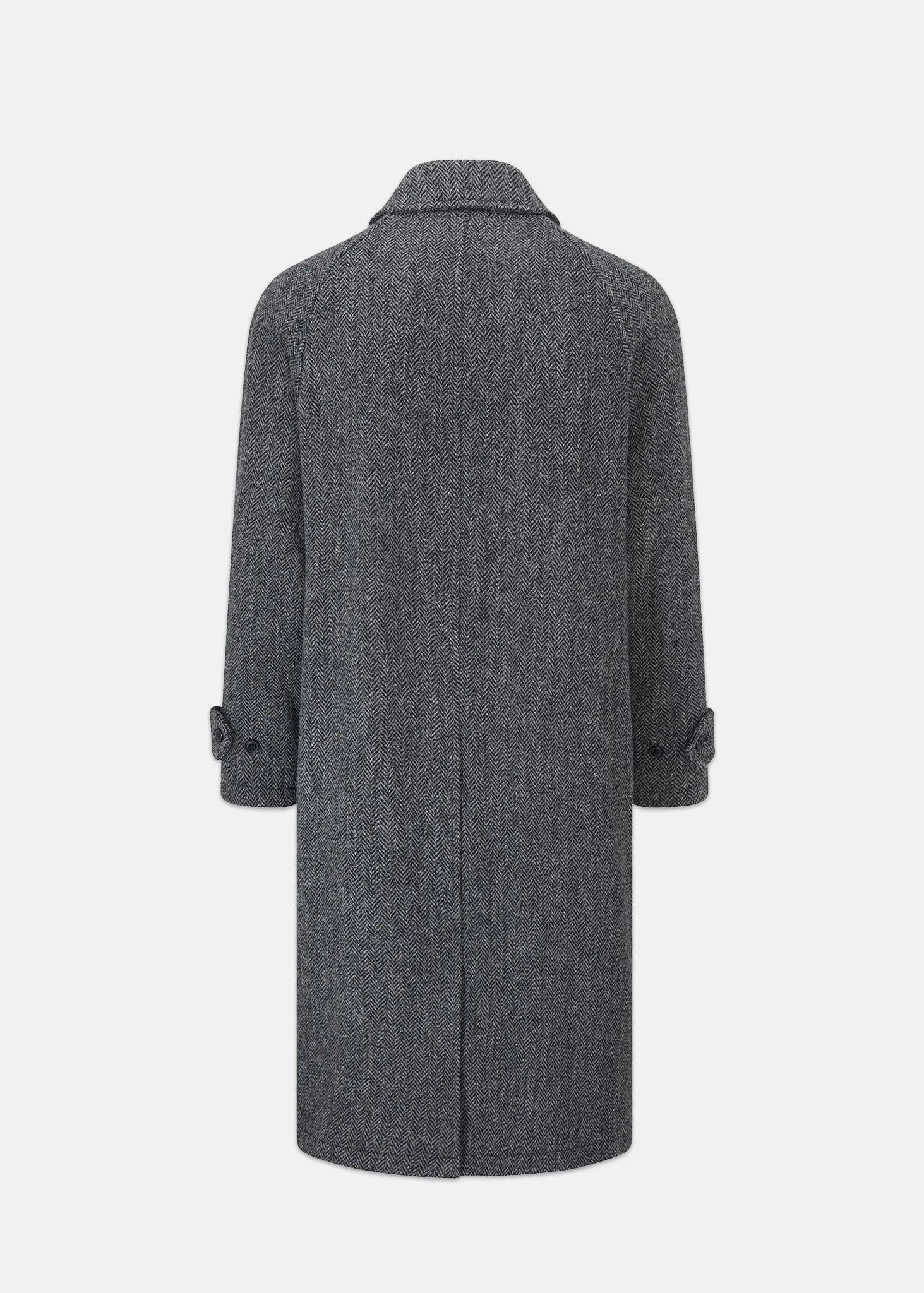 Men's Hynes Harris Tweed Overcoat Charcoal Herringbone sold by Gloverall product image thumbnail 2