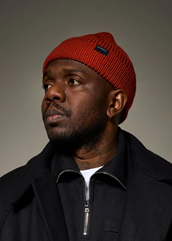 Unisex Merino Wool Watch Cap Red made by Gloverall