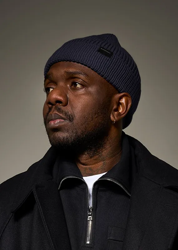 Unisex Merino Wool Watch Cap Navy made by Gloverall