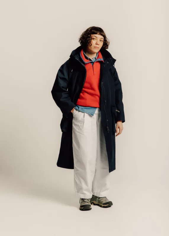 Women's Coleman Parka Dark Navy made by Gloverall