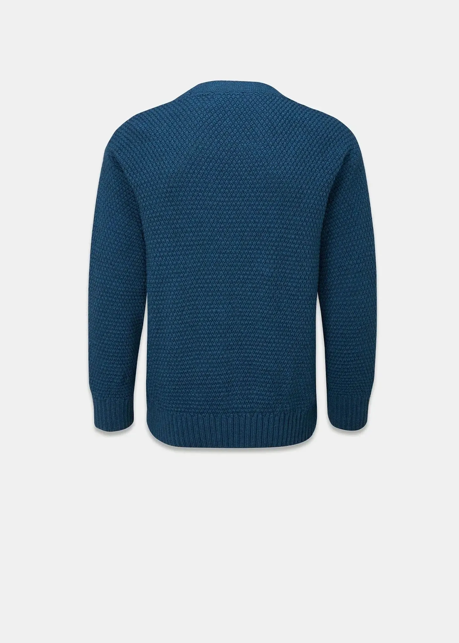 Men's Moss Stitch Cardigan Petrol Blue sold by Gloverall product image thumbnail 2