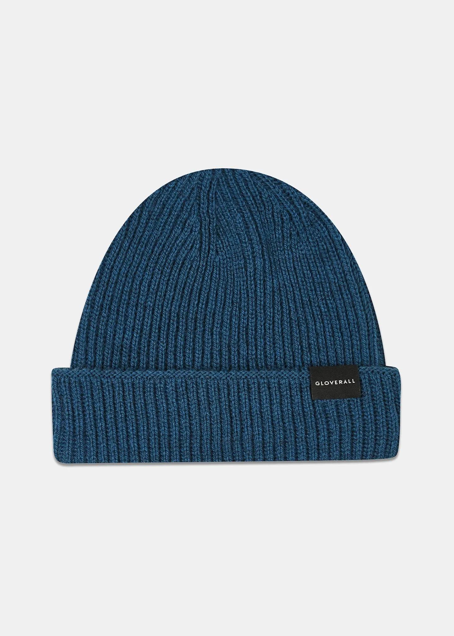 Unisex Ribbed Merino Beanie Hat Petrol Blue sold by Gloverall