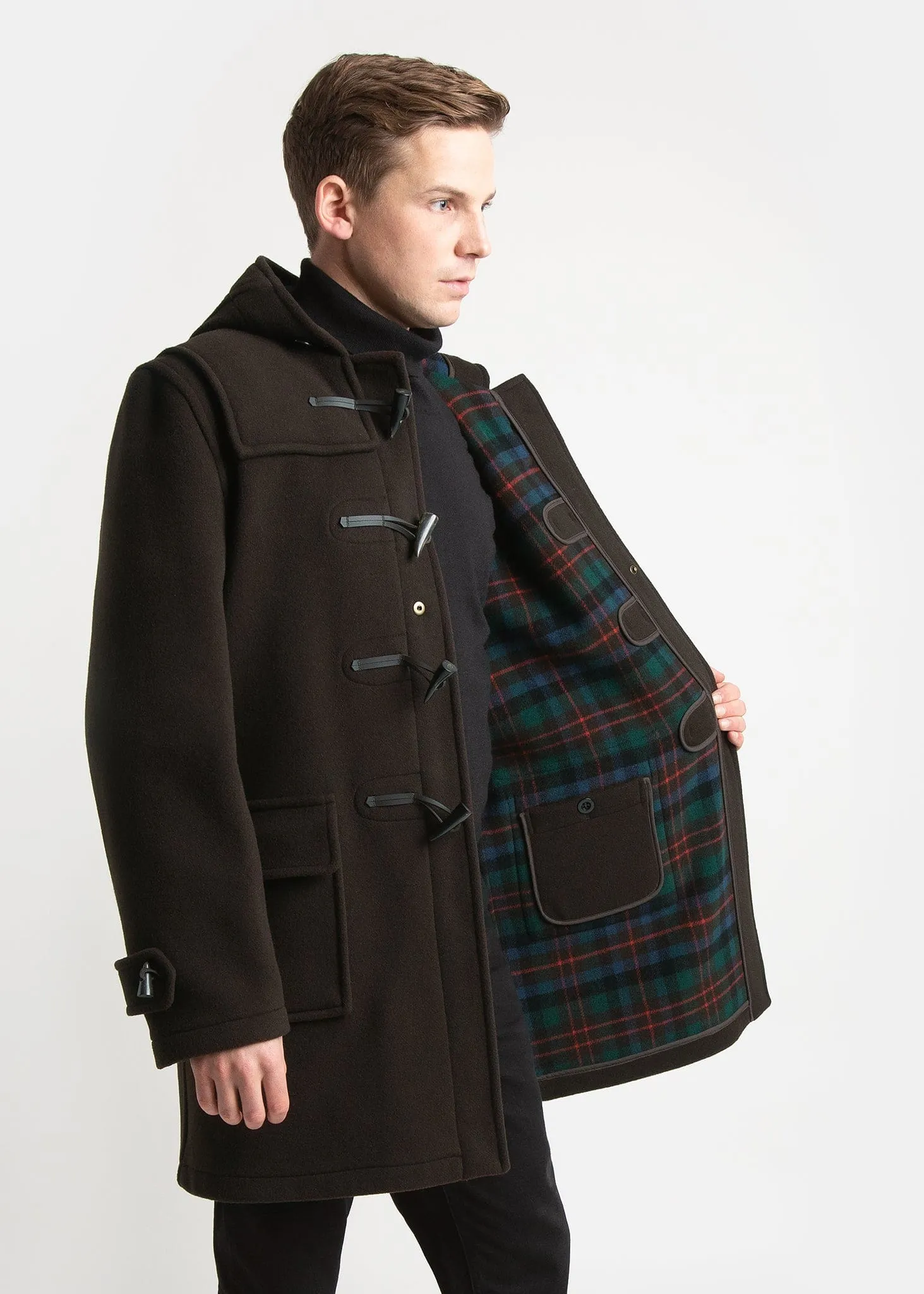 Men's Morris Duffle Coat Brown Tartan sold by Gloverall product image thumbnail 4