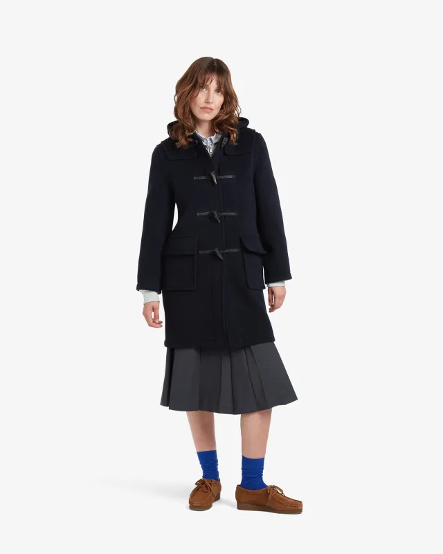 Women's Freda Duffle Coat Navy Black Watch made by Gloverall