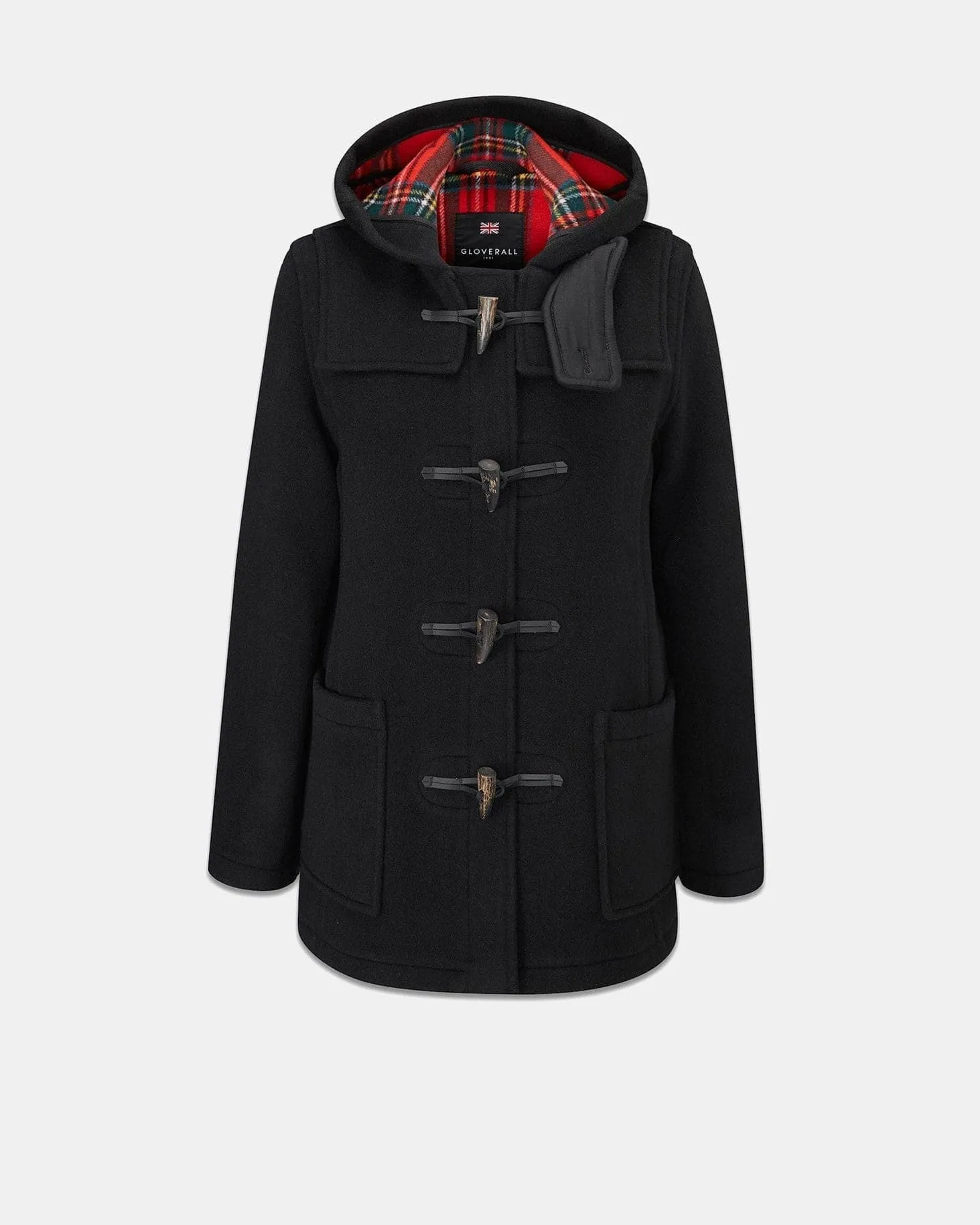 Women's Freda Short Slim Fit Duffle Coat Black Royal Stewart sold by Gloverall product image thumbnail 5