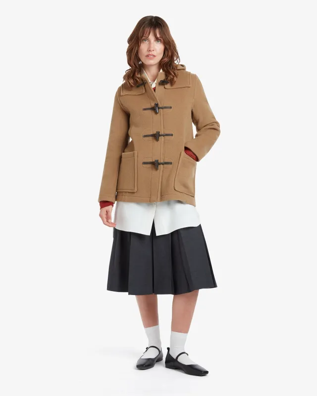Women's Freda Short Slim Fit Duffle Coat Camel Buchanan made by Gloverall