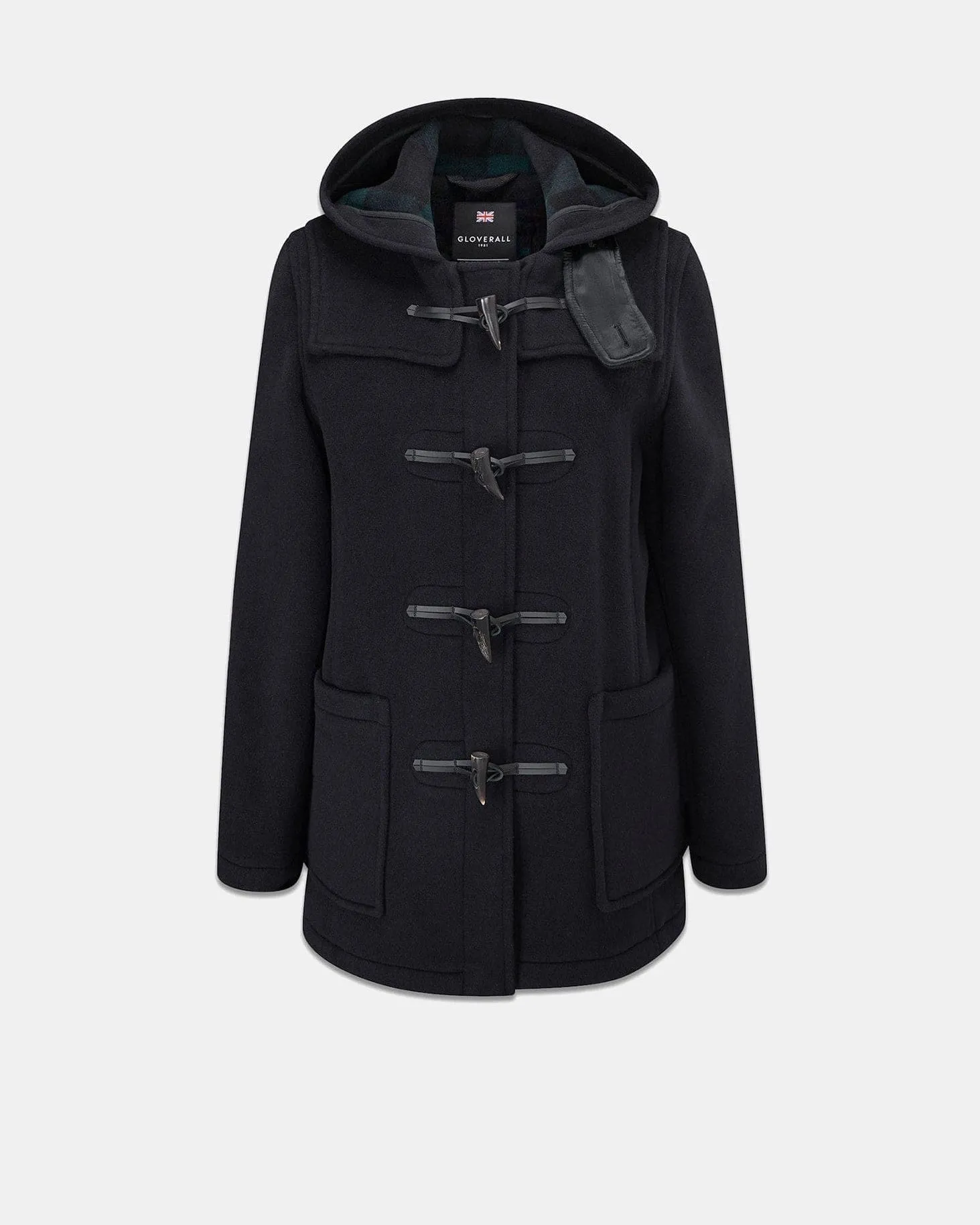 Women's Freda Short Slim Fit Duffle Coat Navy Black Watch sold by Gloverall product image thumbnail 5