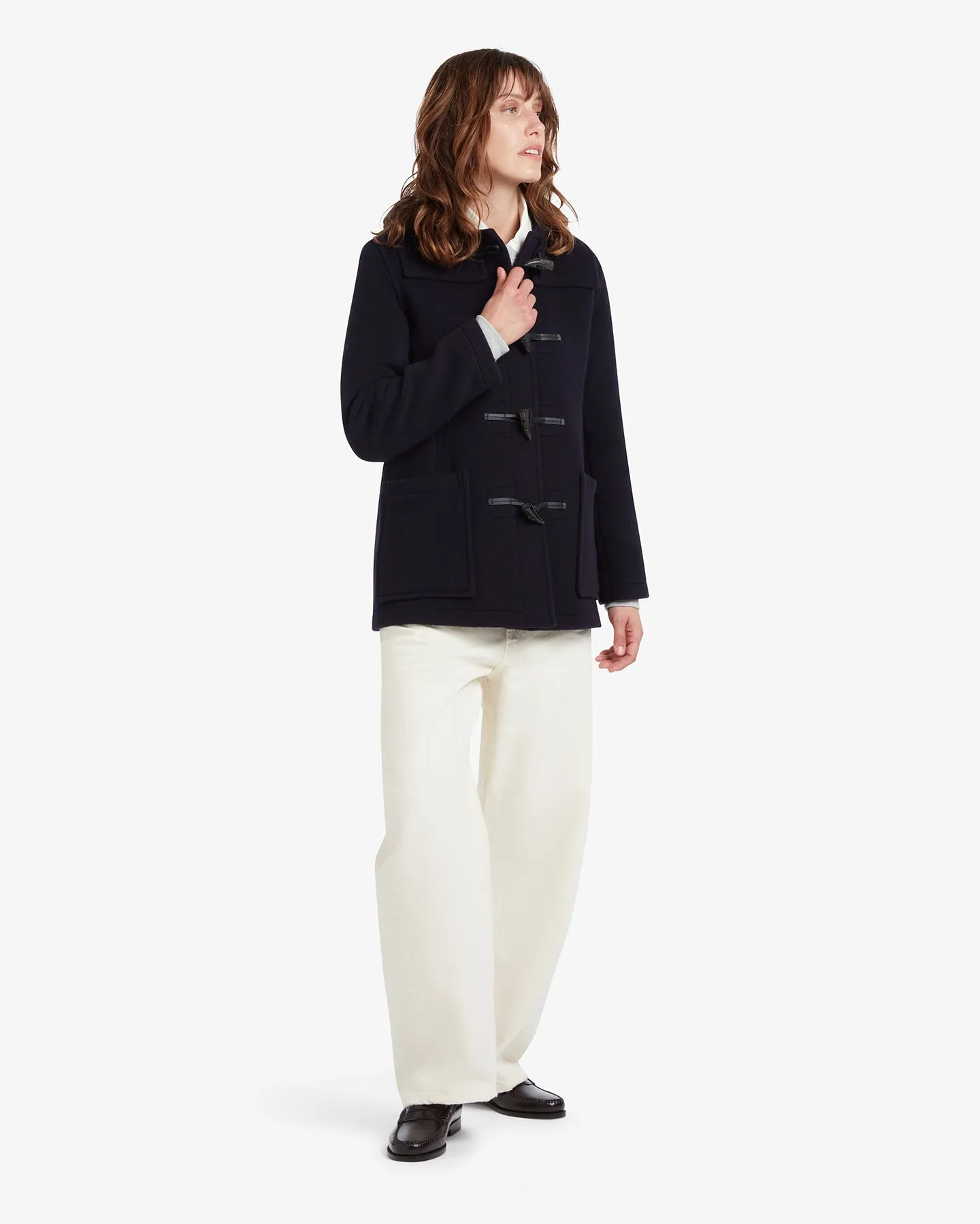 Women's Freda Short Slim Fit Duffle Coat Navy Black Watch sold by Gloverall product image thumbnail 3