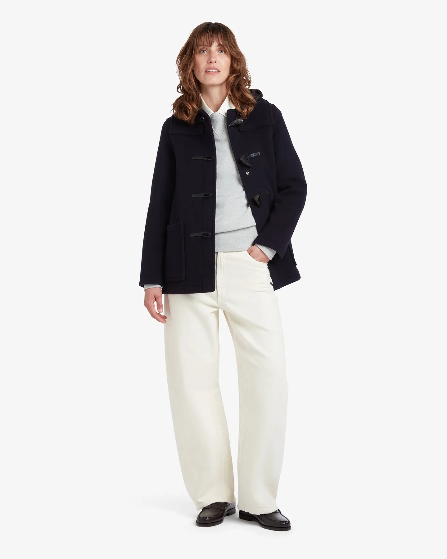 Women's Freda Short Slim Fit Duffle Coat Navy Black Watch sold by Gloverall product image thumbnail 2