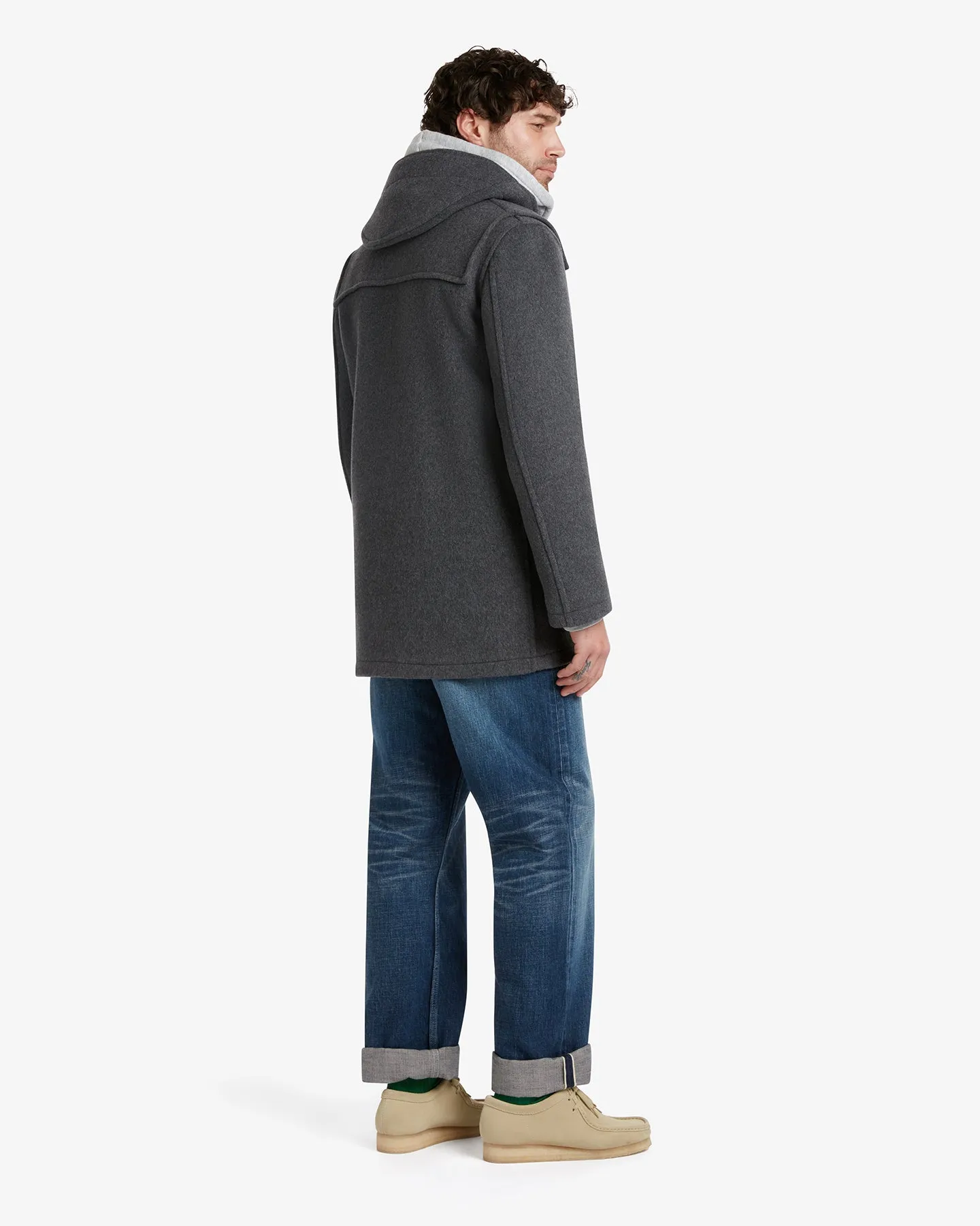 Men's Morris Mid-Length Duffle Coat Grey Black Watch sold by Gloverall product image thumbnail 4