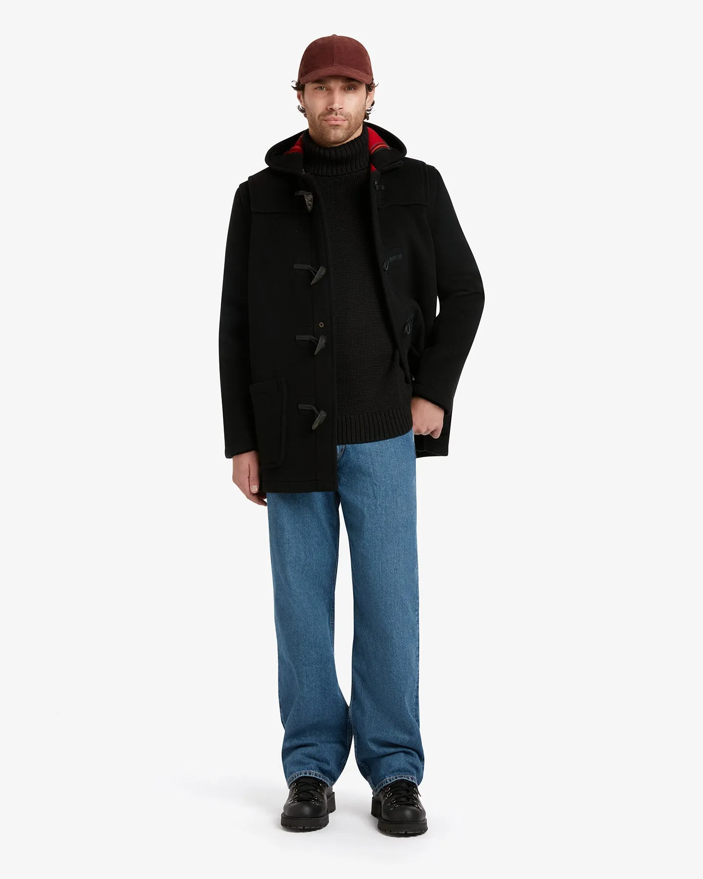 Men's Morris Mid-Length Duffle Coat Black Royal Stewart sold by Gloverall product image thumbnail 2