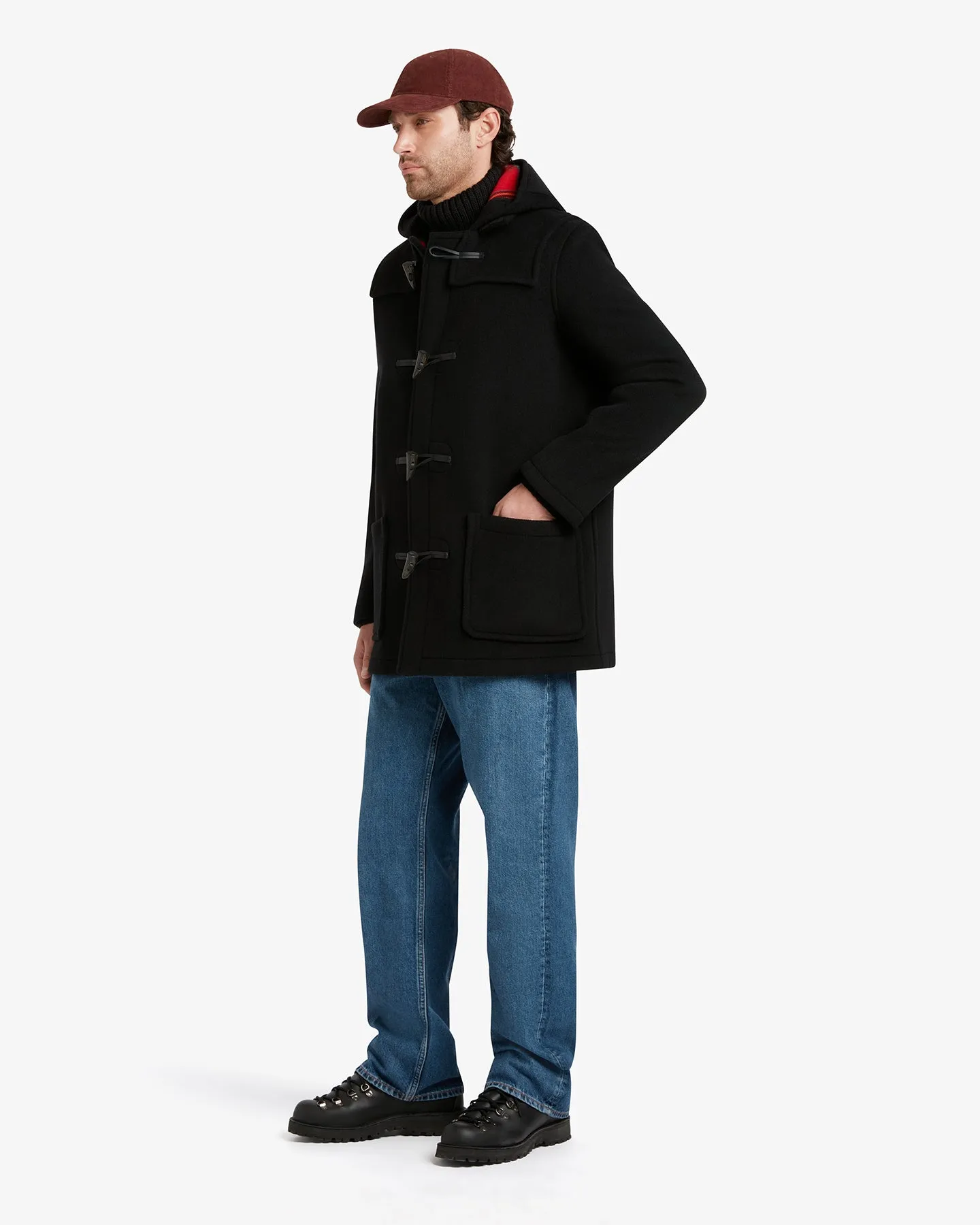 Men's Morris Mid-Length Duffle Coat Black Royal Stewart sold by Gloverall product image thumbnail 3