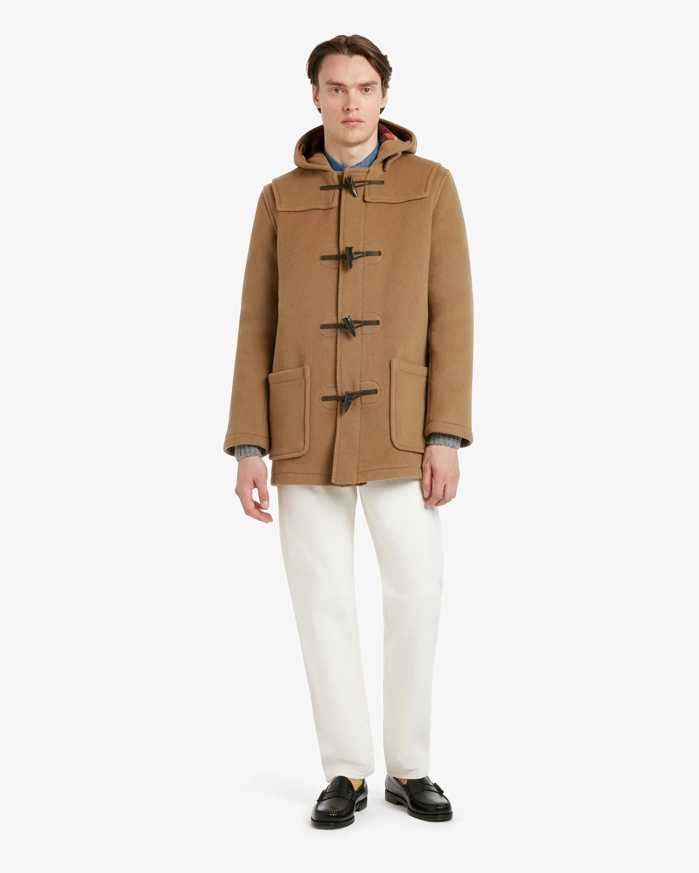 Men's Morris Mid-Length Duffle Coat Camel Buchanan sold by Gloverall