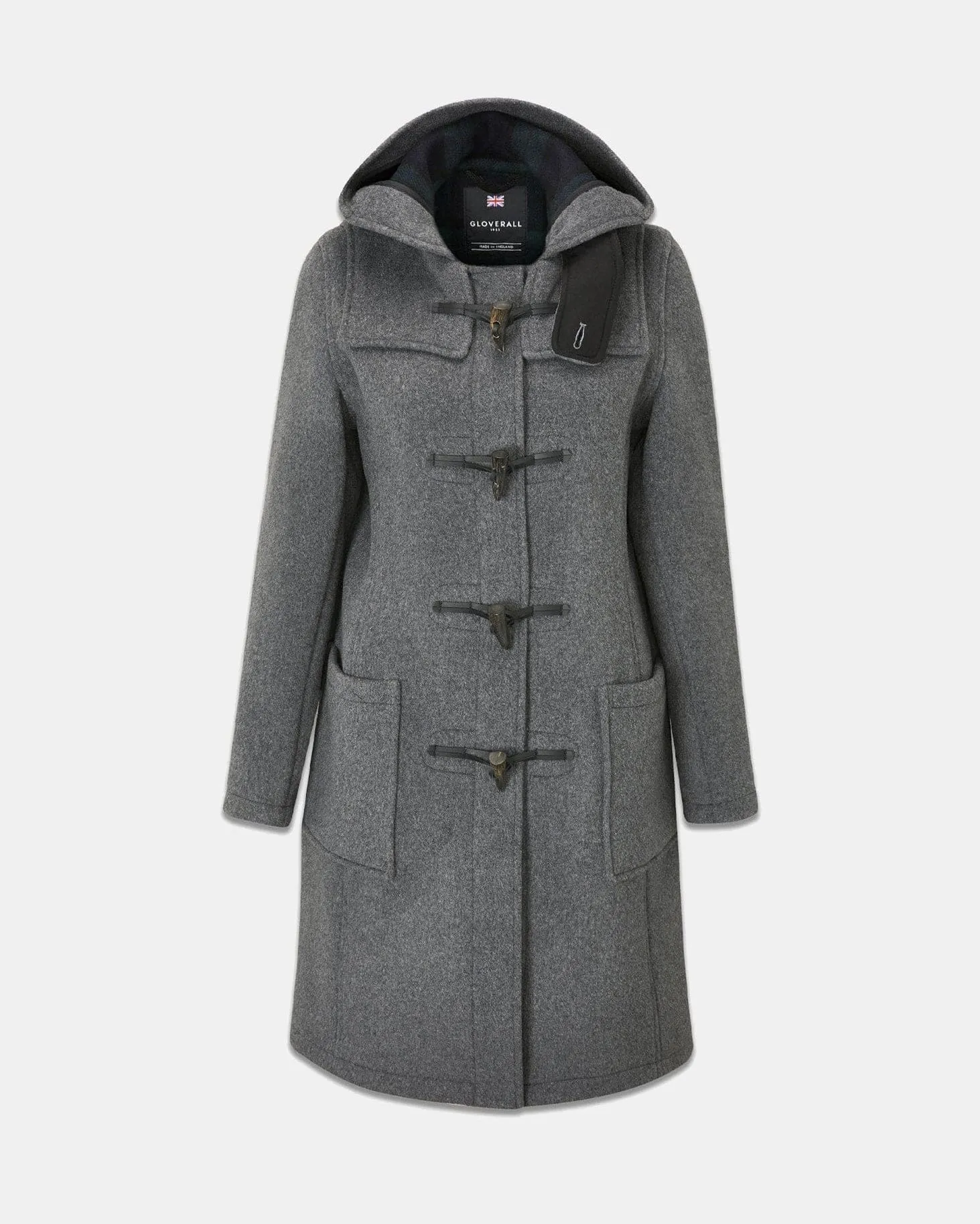 Women's Freda Long Slim Fit Duffle Coat Grey Black Watch sold by Gloverall product image thumbnail 5