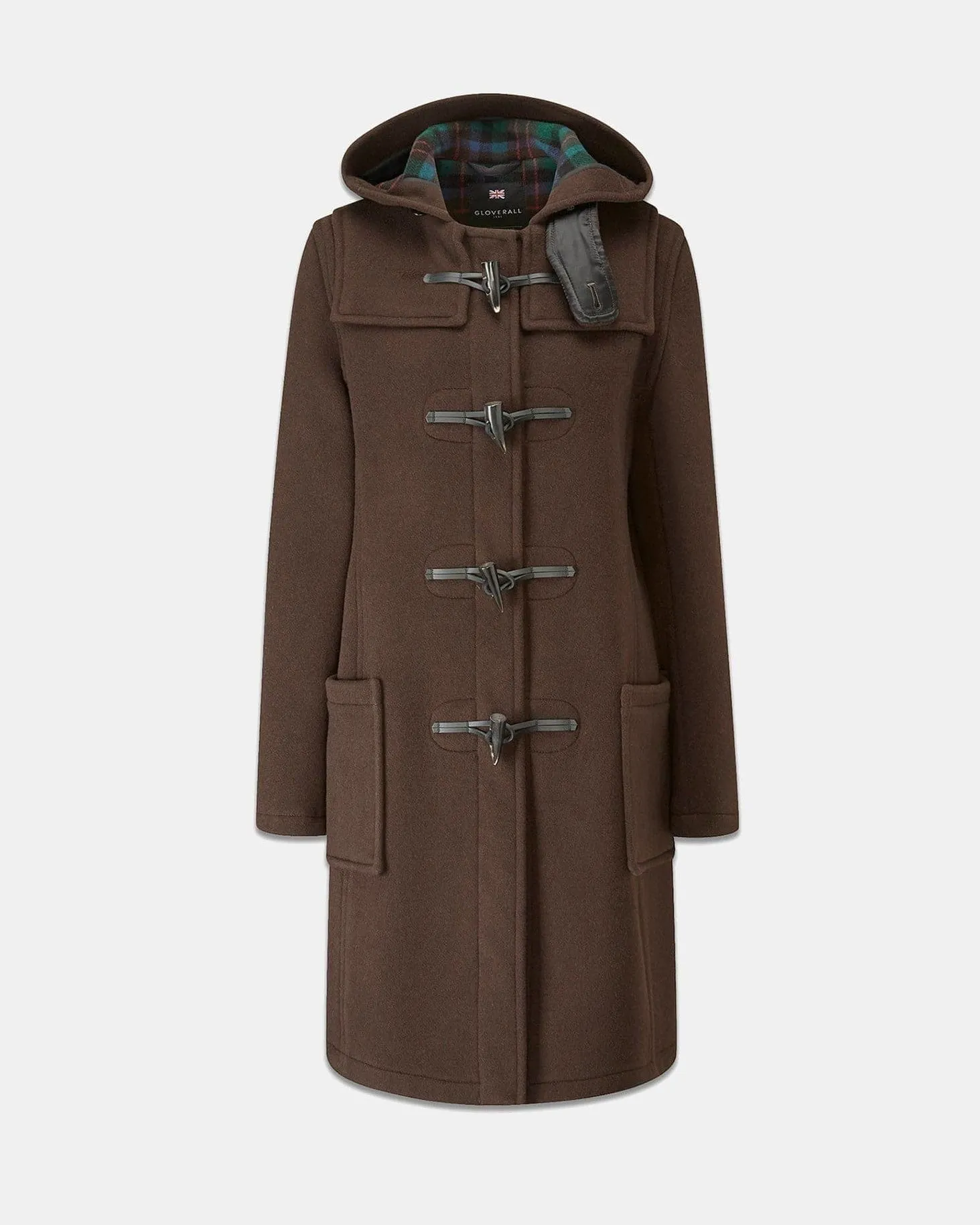 Women's Freda Long Slim Fit Duffle Coat Brown MacDuff Hunting sold by Gloverall product image thumbnail 5