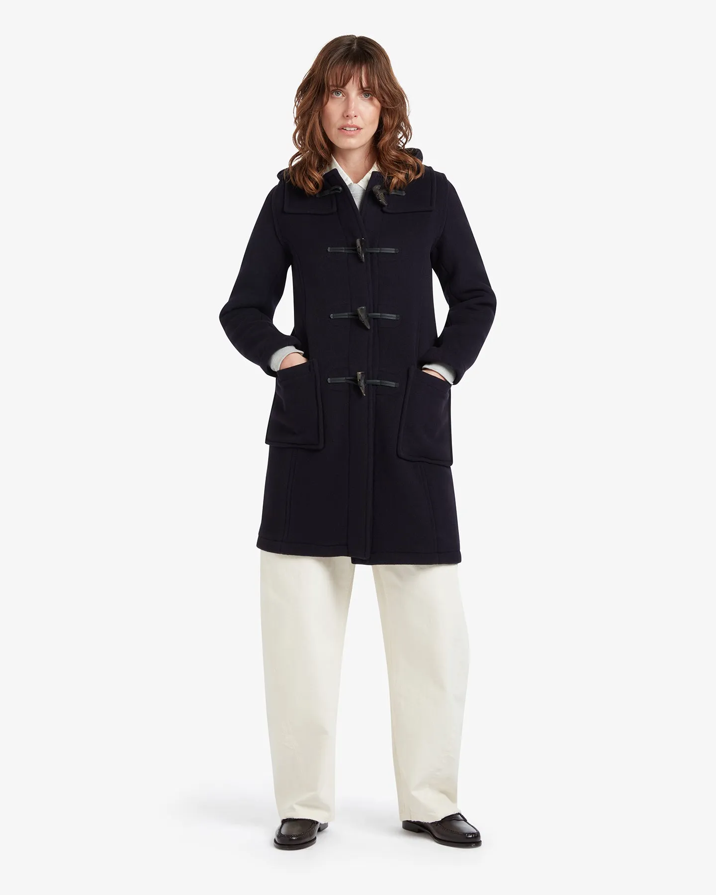 Women's Freda Long Slim Fit Duffle Coat Navy Dress Gordon sold by Gloverall