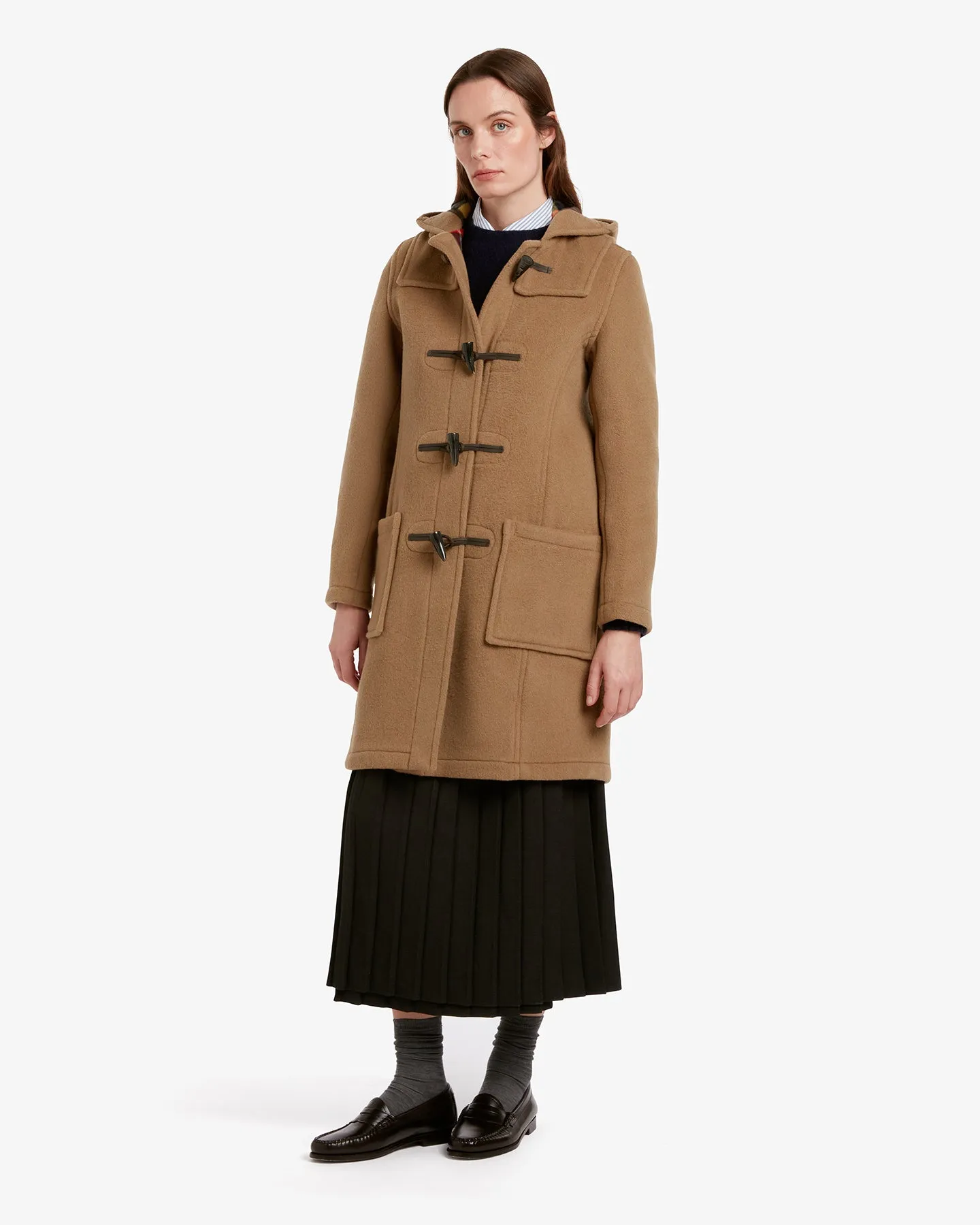 Women's Freda Long Slim Fit Duffle Coat Camel Buchanan sold by Gloverall product image thumbnail 3